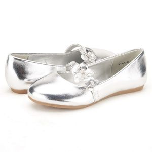 DREAM PAIRS Starlet Mary Jane Silver Flats Size 3